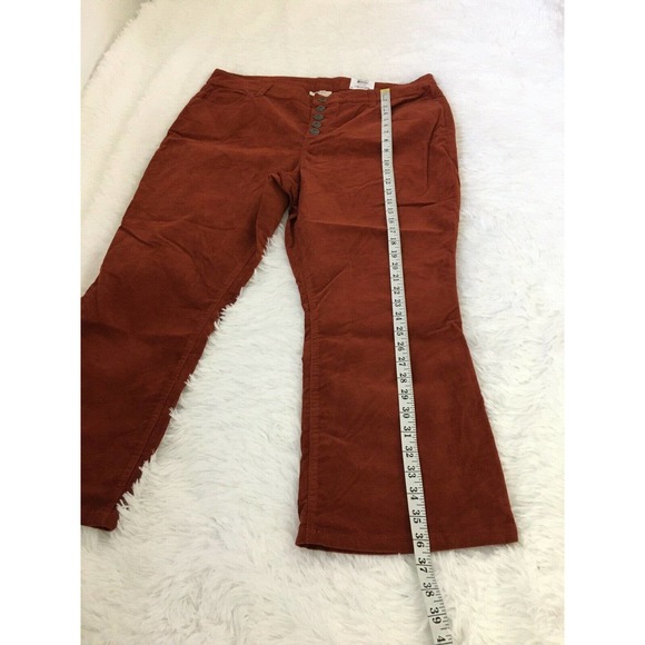 Style & Co  Pants Plus Size Button Down Corduroy  Dark Auburn - Picture 7 of 12